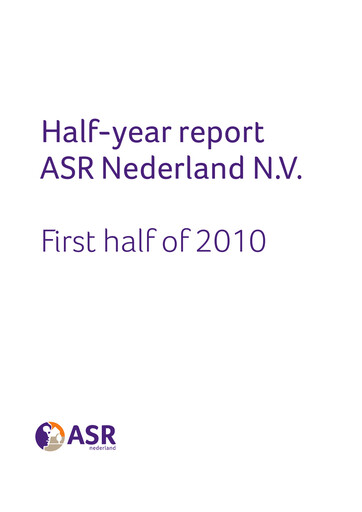Thumbnail ASR Nederland
 Half-year Report 2010-h1