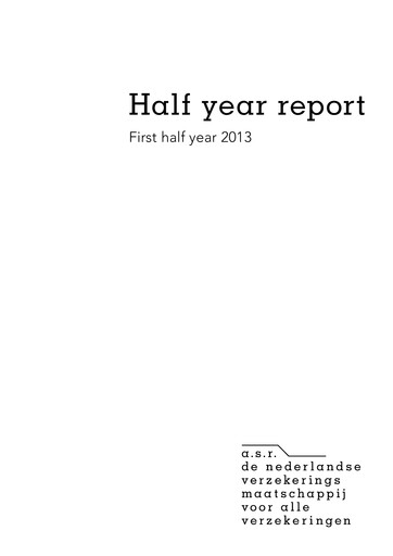 Thumbnail ASR Nederland
 Half-year Report 2013-h1