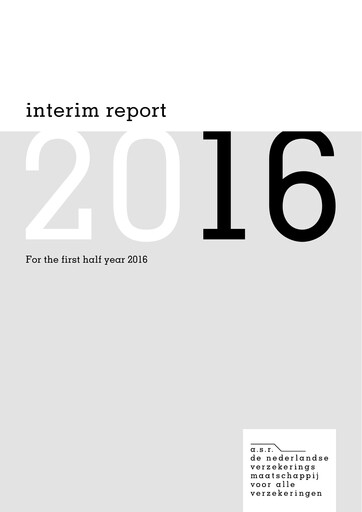 Thumbnail ASR Nederland
 Half-year Report 2016-h1