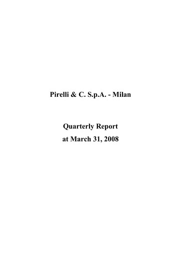 Thumbnail Pirelli
 Financial Report 2008-q1