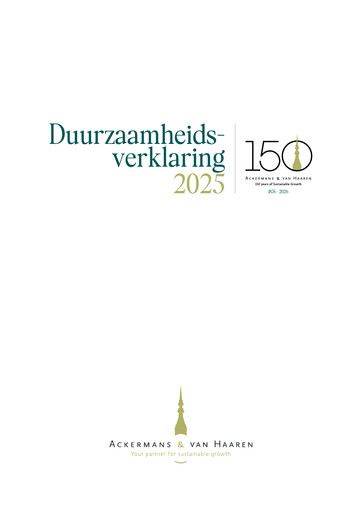 Thumbnail Ackermans & Van Haaren Sustainability Report 2025