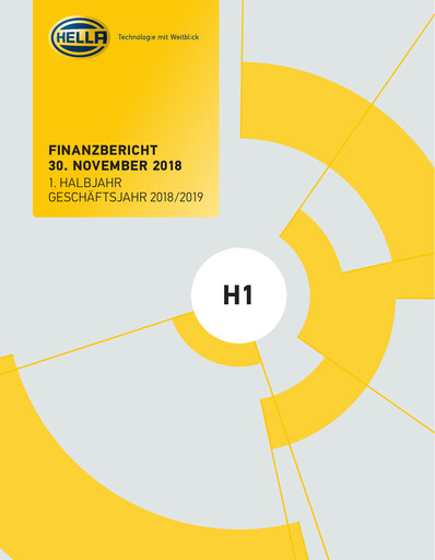 Thumbnail HELLA Half-year Report 2018-2019-h1