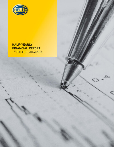Thumbnail HELLA Half-year Report 2014-2015-h1