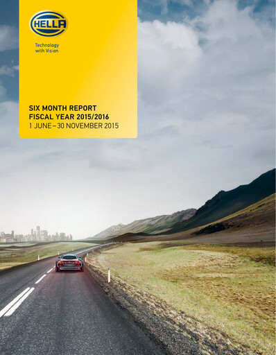 Thumbnail HELLA Half-year Report 2015-2016-h1