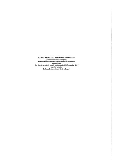 Miniature Cenomi Retail (Fawaz Abdulaziz Al Hokair & Company) Bilan financier 2020-h1