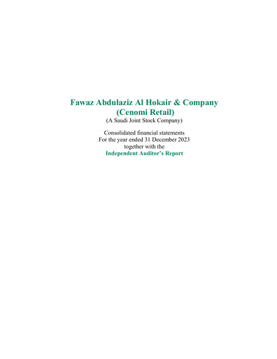 Miniature Cenomi Retail (Fawaz Abdulaziz Al Hokair & Company) Bilan financier 2023