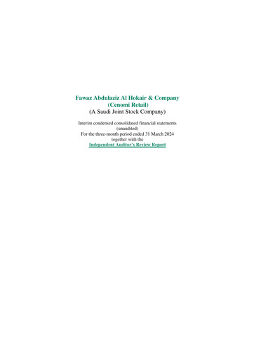 Thumbnail Cenomi Retail (Fawaz Abdulaziz Al Hokair & Company) Financial Statement 2024-q1