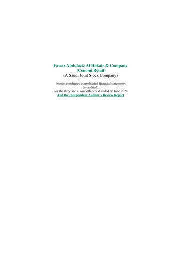 Thumbnail Cenomi Retail (Fawaz Abdulaziz Al Hokair & Company) Financial Statement 2024-q2