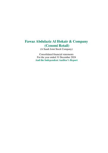 Miniature Cenomi Retail (Fawaz Abdulaziz Al Hokair & Company) Bilan financier 2024