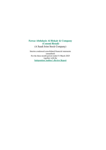 Thumbnail Cenomi Retail (Fawaz Abdulaziz Al Hokair & Company) Financial Statement 2025-q1