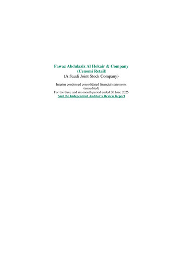 Thumbnail Cenomi Retail (Fawaz Abdulaziz Al Hokair & Company) Financial Statement 2025-q2