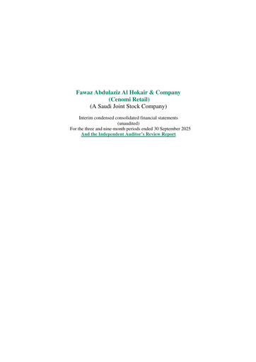 Thumbnail Cenomi Retail (Fawaz Abdulaziz Al Hokair & Company) Financial Statement 2025-q3