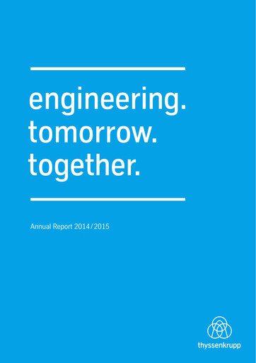 Thumbnail Thyssenkrupp Annual Report 2015