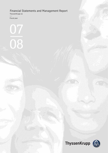 Thumbnail Thyssenkrupp Financial Statement 2008