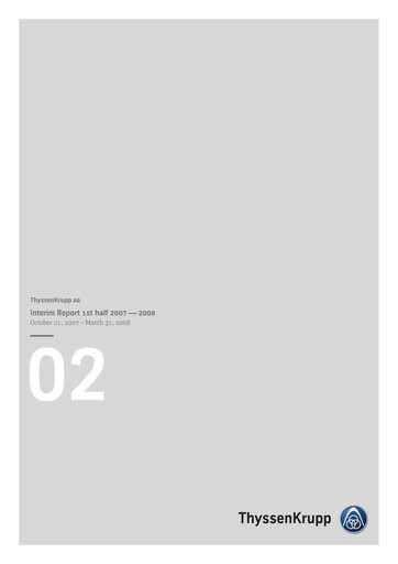 Thumbnail Thyssenkrupp Half-year Report 2008-h1