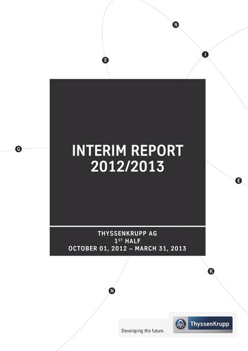 Thumbnail Thyssenkrupp Half-year Report 2013-h1