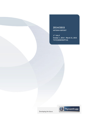 Thumbnail Thyssenkrupp Half-year Report 2015-h1