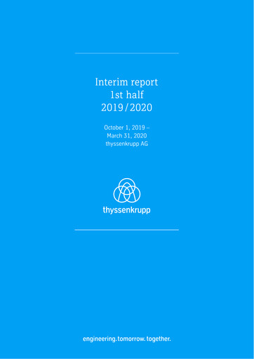 Thumbnail Thyssenkrupp Half-year Report 2020-h1