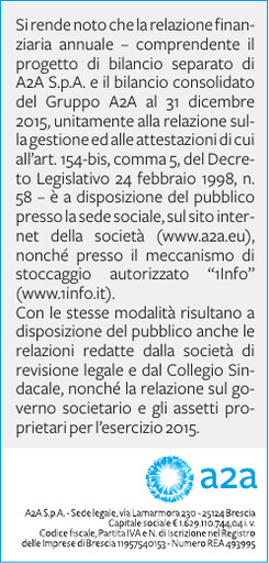 Thumbnail A2A Financial Report 2015