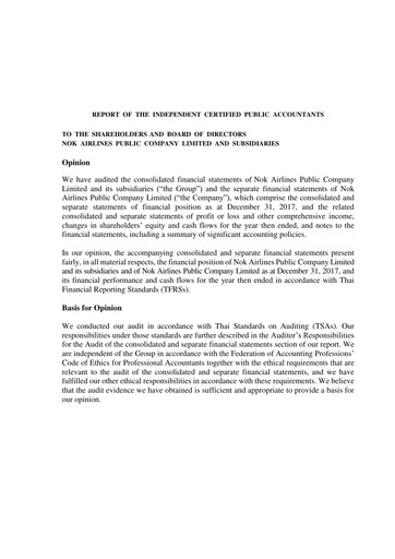 Vorschaubild Nok Air Finanzmitteilung 2017