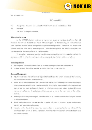 Thumbnail Nok Air Half-year Report 2023-h1