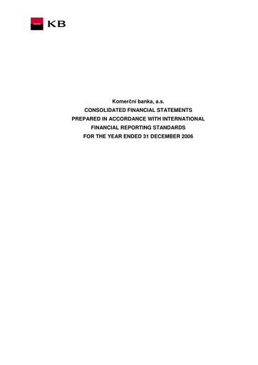Thumbnail Komerční banka Financial Statement 2006