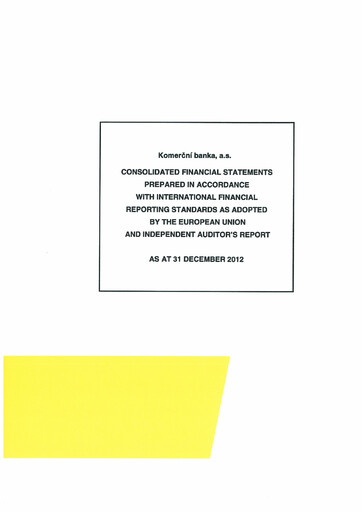 Thumbnail Komerční banka Financial Statement 2012