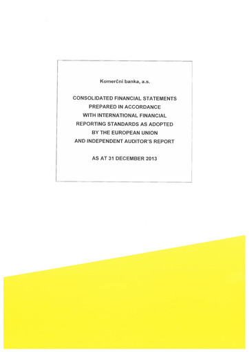 Thumbnail Komerční banka Financial Statement 2013