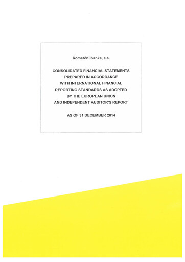 Thumbnail Komerční banka Financial Statement 2014