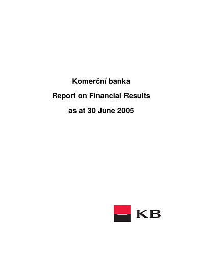 Thumbnail Komerční banka Half-year Report 2005-h1