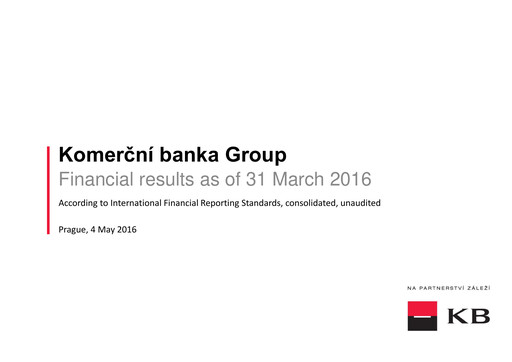 Thumbnail Komerční banka Quarterly Report 2016-q1