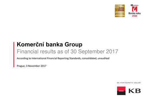 Thumbnail Komerční banka Quarterly Report 2017-q3