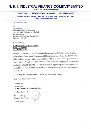 Thumbnail N.B.I. Industrial Finance Quarterly Report 2020-q2