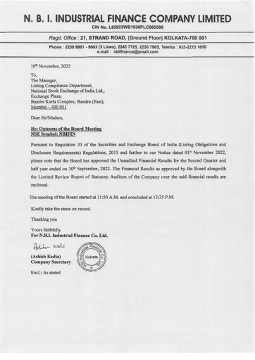 Thumbnail N.B.I. Industrial Finance Quarterly Report 2022-q2