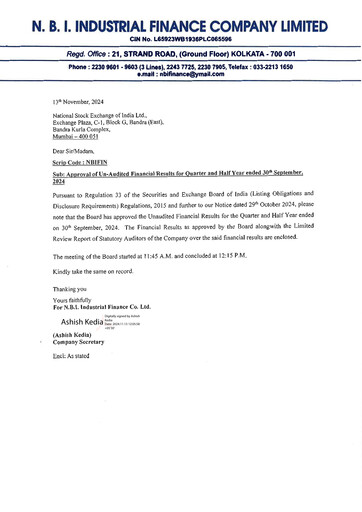 Thumbnail N.B.I. Industrial Finance Quarterly Report 2024-q2