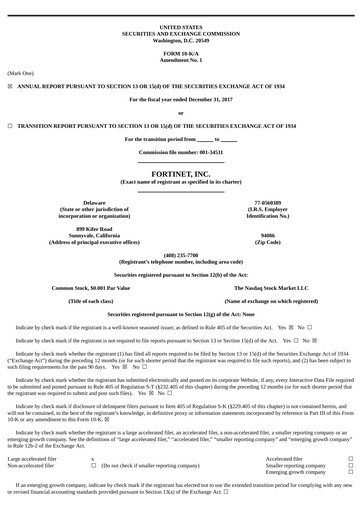 Thumbnail Fortinet Annual Report 2017