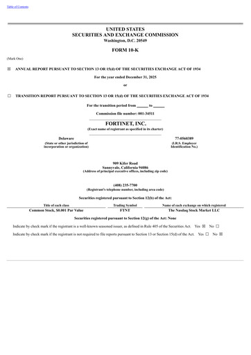 Thumbnail Fortinet Annual Report 2025