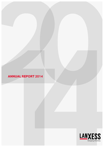 Thumbnail Lanxess Annual Report 2014
