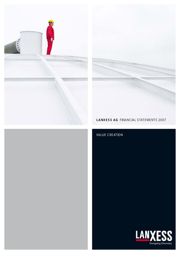 Thumbnail Lanxess Financial Statement 2007