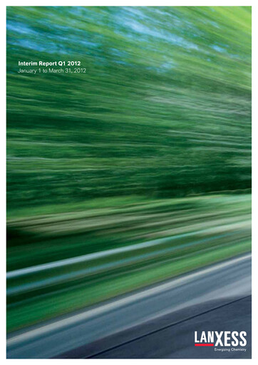Thumbnail Lanxess Quarterly Report 2012-q1