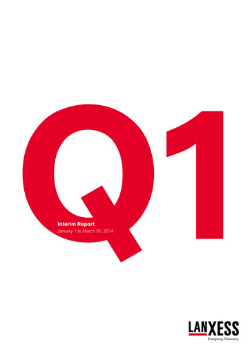 Thumbnail Lanxess Quarterly Report 2014-q1