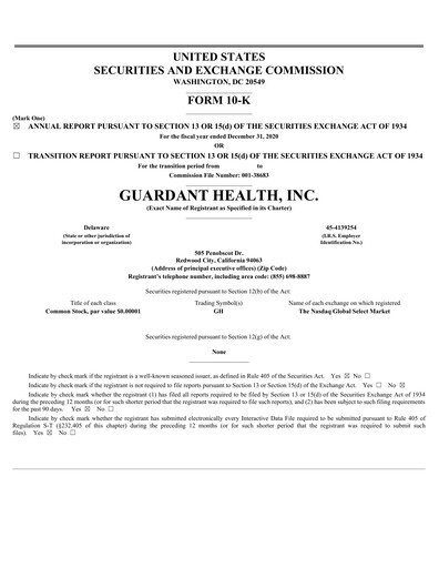 Vorschaubild Guardant Health
 Jahresbericht 2020