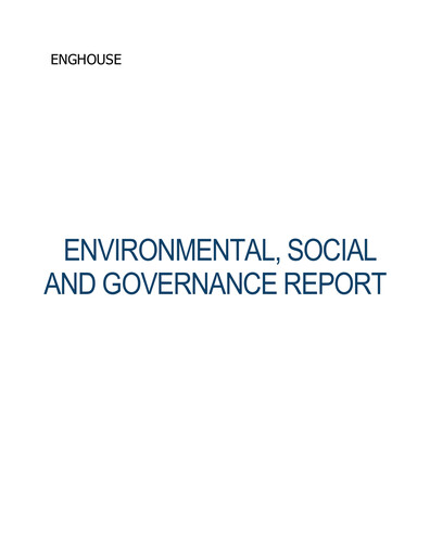 Miniature Enghouse Systems Rapport ESG 2022