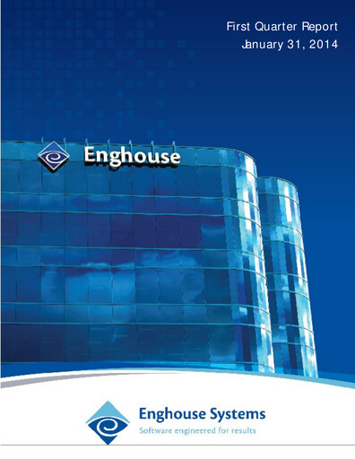 Vorschaubild Enghouse Systems Quartalsbericht 2014-q1