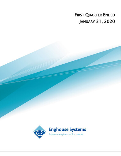 Vorschaubild Enghouse Systems Quartalsbericht 2020-q1