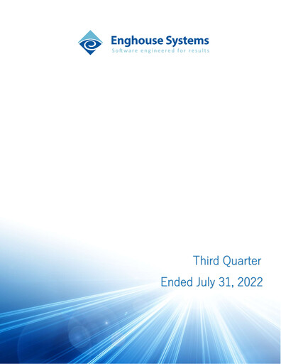 Vorschaubild Enghouse Systems Quartalsbericht 2022-q3