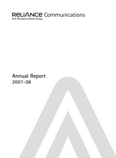 Miniature Reliance Communications
 Rapport annuel 2007-2008