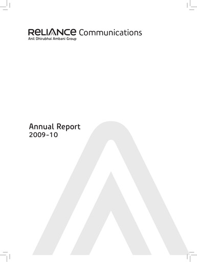 Miniature Reliance Communications
 Rapport annuel 2009-2010