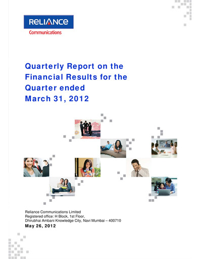 Thumbnail Reliance Communications
 Quarterly Report 2012-q4