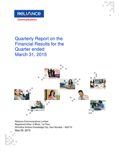 Thumbnail Reliance Communications
 Quarterly Report 2015-q4